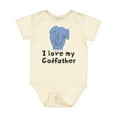 thumbnail image 1 of Inktastic I Love My Godfather Elephant Boys Baby Bodysuit, 1 of 5
