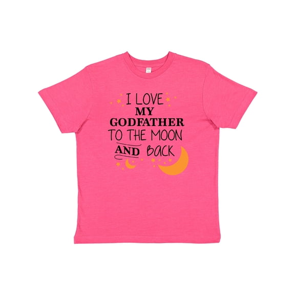 Inktastic I Love My Godfather To The Moon and Back Youth T-Shirt