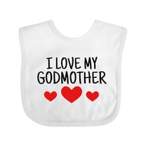 Inktastic I Love My Godmother Boys or Girls Baby Bib
