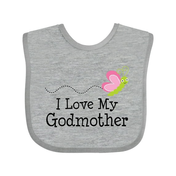 Inktastic I Love My Godmother Girls Baby Bib