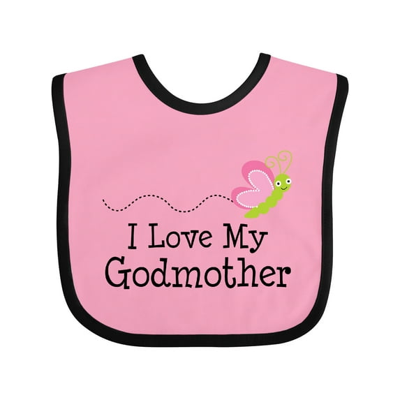 Inktastic I Love My Godmother Girls Baby Bib