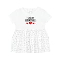 thumbnail image 1 of Inktastic I Love My Godmother Girls Baby Dress, 1 of 5