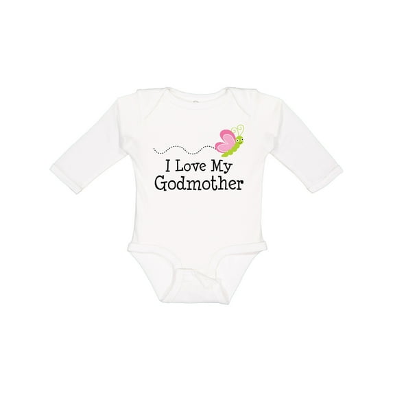 Inktastic I Love My Godmother Girls Long Sleeve Baby Bodysuit