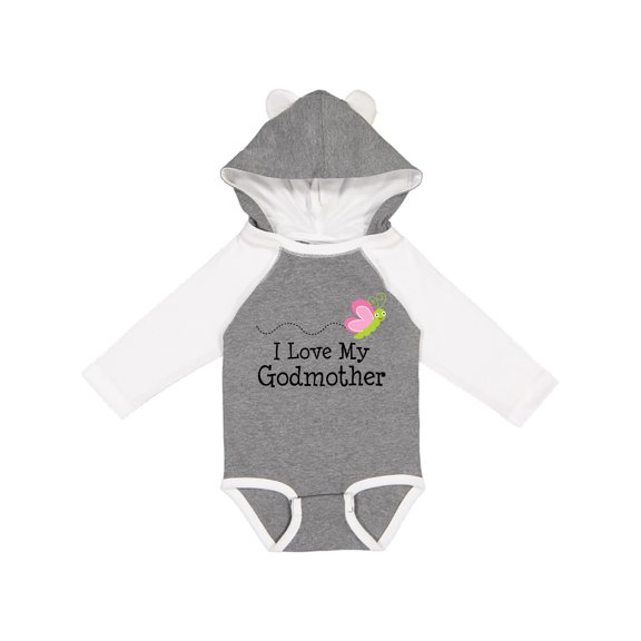 Inktastic I Love My Godmother Girls Long Sleeve Baby Bodysuit