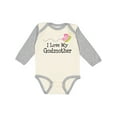 thumbnail image 1 of Inktastic I Love My Godmother Girls Long Sleeve Baby Bodysuit, 1 of 5