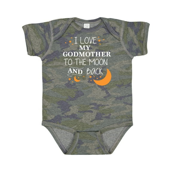Inktastic I Love My Godmother to the Moon and Back Boys or Girls Baby Bodysuit