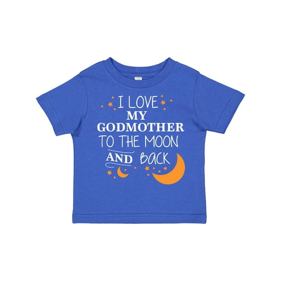 Inktastic I Love My Godmother to the Moon and Back Boys or Girls Toddler T-Shirt