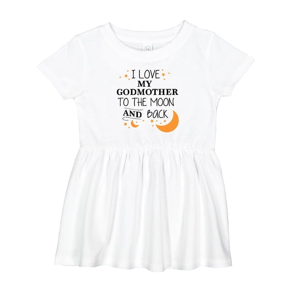 Inktastic I Love My Godmother to the Moon and Back Girls Baby Dress