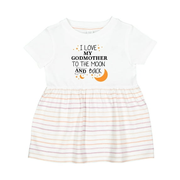 Inktastic I Love My Godmother to the Moon and Back Girls Baby Dress