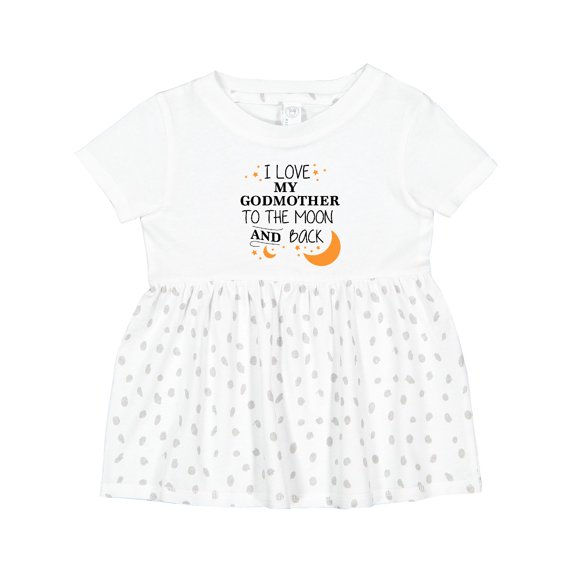 Inktastic I Love My Godmother to the Moon and Back Girls Baby Dress