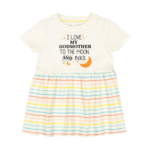 Inktastic I Love My Godmother to the Moon and Back Girls Baby Dress