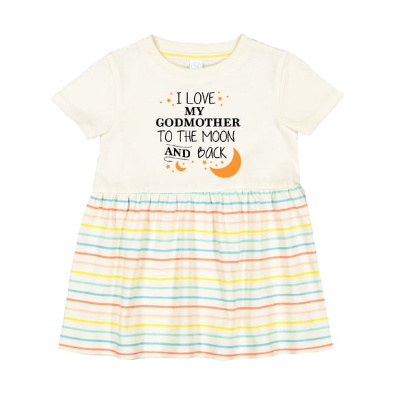 Inktastic I Love My Godmother to the Moon and Back Girls Baby Dress