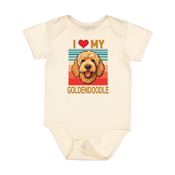 Inktastic I Love My Goldendoodle Dog Boys or Girls Baby Bodysuit