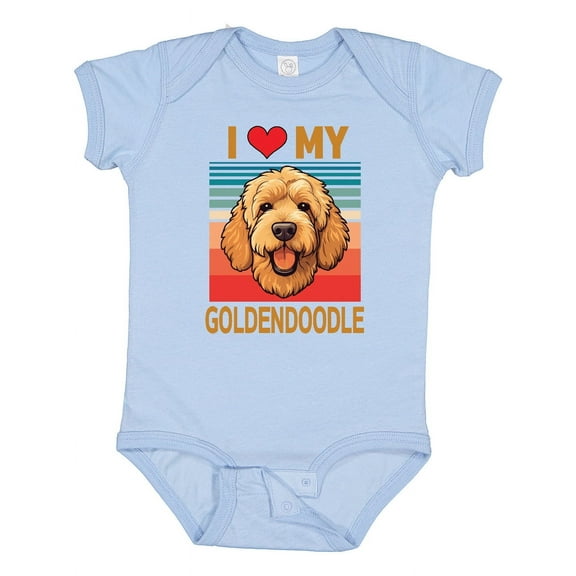 Inktastic I Love My Goldendoodle Dog Boys or Girls Baby Bodysuit
