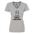 thumbnail image 1 of Inktastic I Love My Goldendoodle Dog Women's V-Neck T-Shirt, 1 of 5