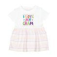 thumbnail image 1 of Inktastic I Love My Gram for Grandkids Girls Baby Dress, 1 of 5