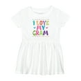 thumbnail image 1 of Inktastic I Love My Gram for Grandkids Girls Baby Dress, 1 of 5
