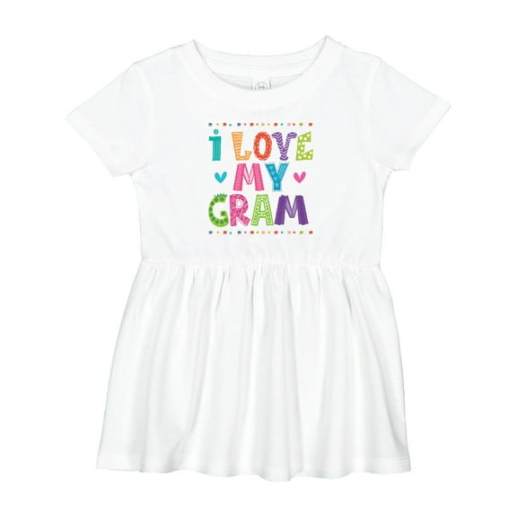 Inktastic I Love My Gram for Grandkids Girls Baby Dress