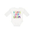 thumbnail image 1 of Inktastic I Love My Gram for Grandkids Girls Long Sleeve Baby Bodysuit, 1 of 5