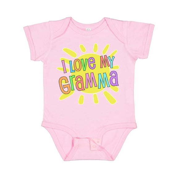 Inktastic I Love My Gramma Sun and Rainbow Letters Boys or Girls Baby Bodysuit