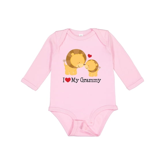 Inktastic I Love My Grammy Boys or Girls Long Sleeve Baby Bodysuit