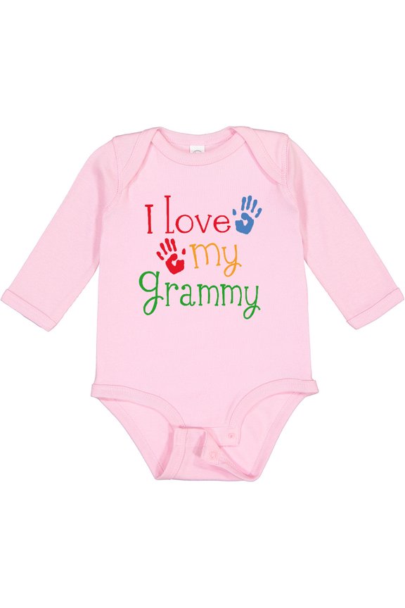 I Love My Grammy Boys or Girls Long Sleeve Baby Bodysuit
