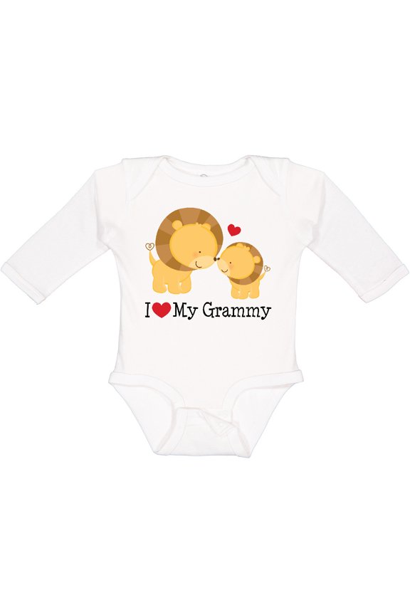 I Love My Grammy Boys or Girls Long Sleeve Baby Bodysuit