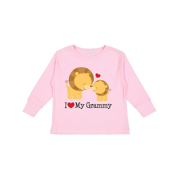 Inktastic I Love My Grammy Boys or Girls Long Sleeve Toddler T-Shirt