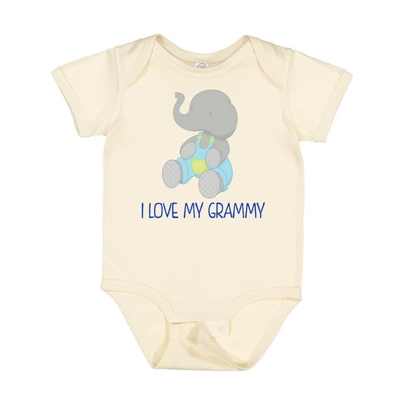 Inktastic I Love My Grammy Elephant Boys or Girls Baby Bodysuit