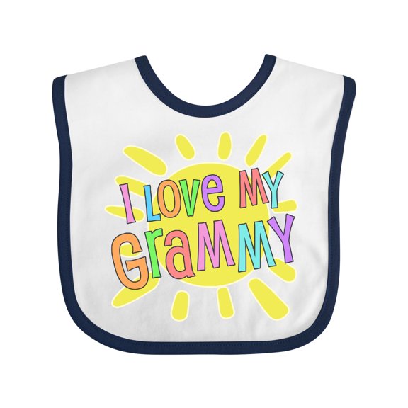 Inktastic I Love My Grammy- Sun and Rainbow Letters Boys or Girls Baby Bib