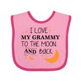 thumbnail image 1 of Inktastic I Love My Grammy to the Moon and Back Boys or Girls Baby Bib, 1 of 4