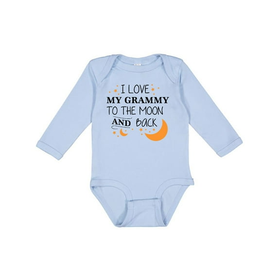 Inktastic I Love My Grammy to the Moon and Back Boys or Girls Long Sleeve Baby Bodysuit