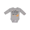 thumbnail image 1 of Inktastic I Love My Grammy to the Moon and Back Boys or Girls Long Sleeve Baby Bodysuit, 1 of 5