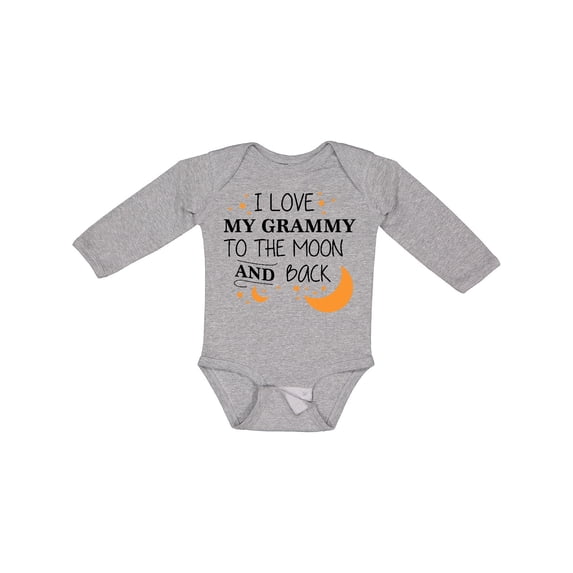 Inktastic I Love My Grammy to the Moon and Back Boys or Girls Long Sleeve Baby Bodysuit