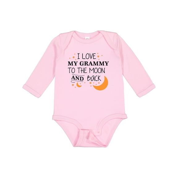 Inktastic I Love My Grammy to the Moon and Back Boys or Girls Long Sleeve Baby Bodysuit