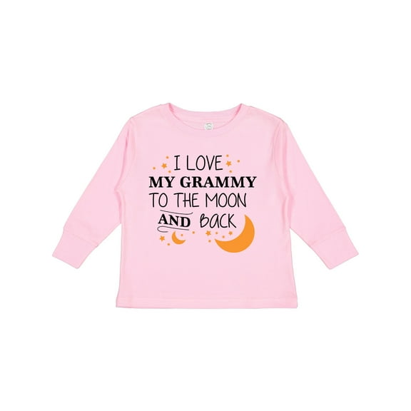 Inktastic I Love My Grammy to the Moon and Back Boys or Girls Long Sleeve Toddler T-Shirt