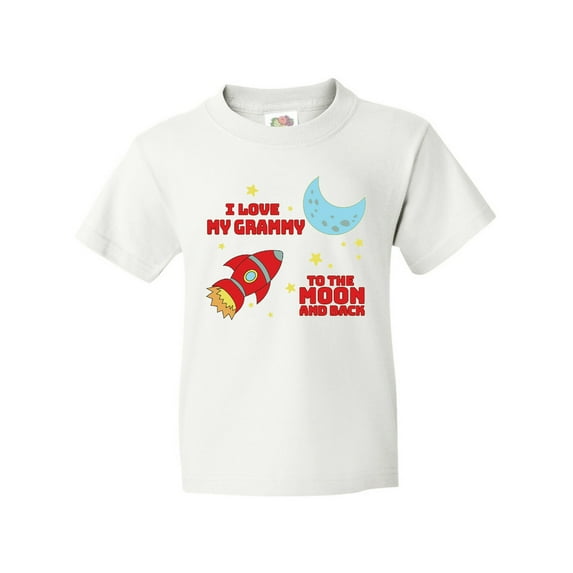 Inktastic I Love My Grammy to the Moon and Back Youth T-Shirt