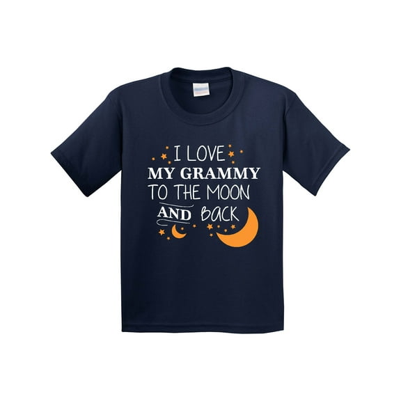 Inktastic I Love My Grammy to the Moon and Back Youth T-Shirt