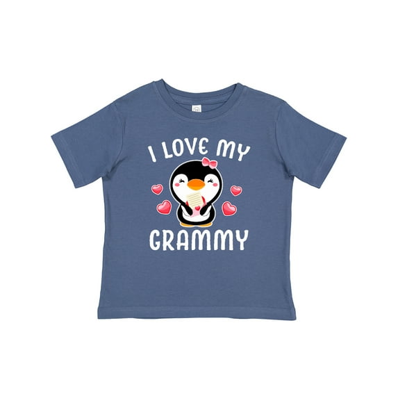 Inktastic I Love My Grammy with Cute Penguin and Hearts Girls Baby T-Shirt