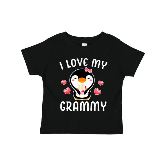 Inktastic I Love My Grammy with Cute Penguin and Hearts Girls Toddler T-Shirt