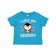 thumbnail image 1 of Inktastic I Love My Grammy with Cute Penguin and Hearts Girls Toddler T-Shirt, 1 of 5