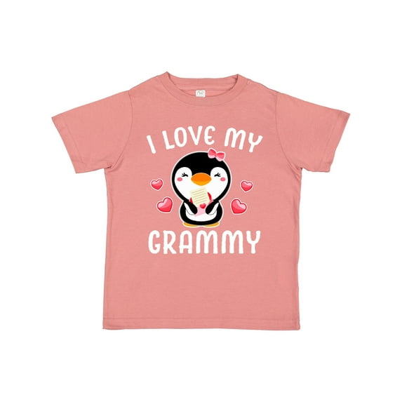 Inktastic I Love My Grammy with Cute Penguin and Hearts Girls Toddler T-Shirt