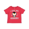 thumbnail image 1 of Inktastic I Love My Grammy with Cute Penguin and Hearts Girls Toddler T-Shirt, 1 of 5