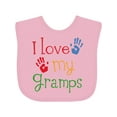 thumbnail image 1 of Inktastic I Love My Gramps Cute Grandkids Boys or Girls Baby Bib, 1 of 4