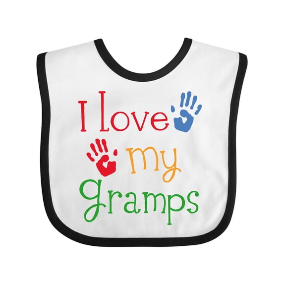 Inktastic I Love My Gramps Cute Grandkids Boys or Girls Baby Bib