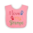thumbnail image 1 of Inktastic I Love My Gramps Cute Grandkids Boys or Girls Baby Bib, 1 of 4