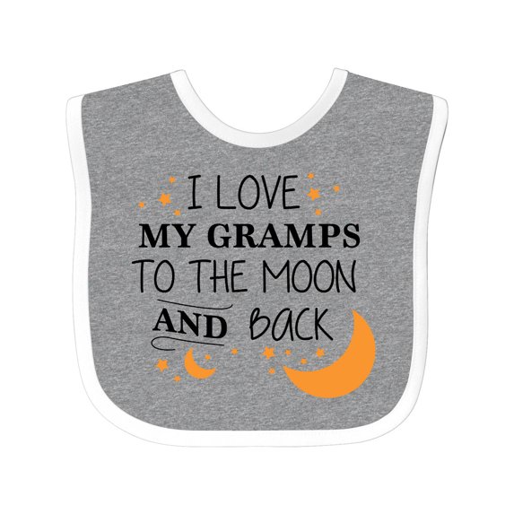 Inktastic I Love My Gramps to the Moon and Back Boys or Girls Baby Bib
