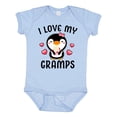 thumbnail image 1 of Inktastic I Love My Gramps with Cute Penguin and Hearts Girls Baby Bodysuit, 1 of 5