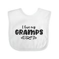 thumbnail image 1 of Inktastic I Love My Gramps with Hearts Boys or Girls Baby Bib, 1 of 4