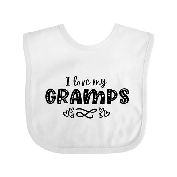 Inktastic I Love My Gramps with Hearts Boys or Girls Baby Bib